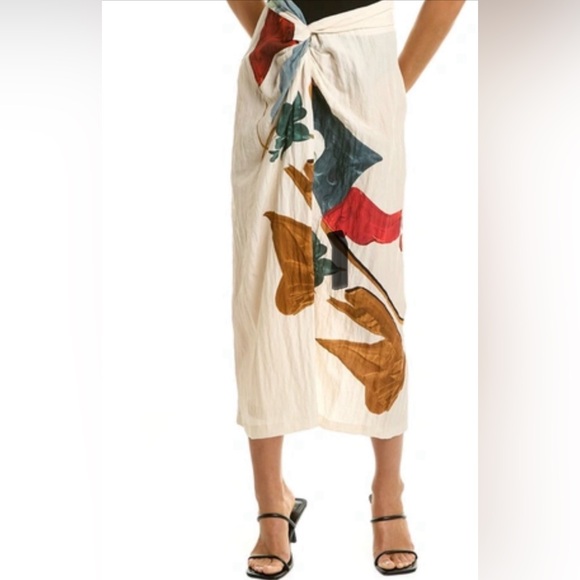 Vince Dresses & Skirts - Vince Painted Abstract Knot Drape Skirt
